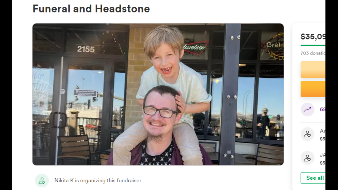 A picture of Eli Hart and his father, Tory Hart.