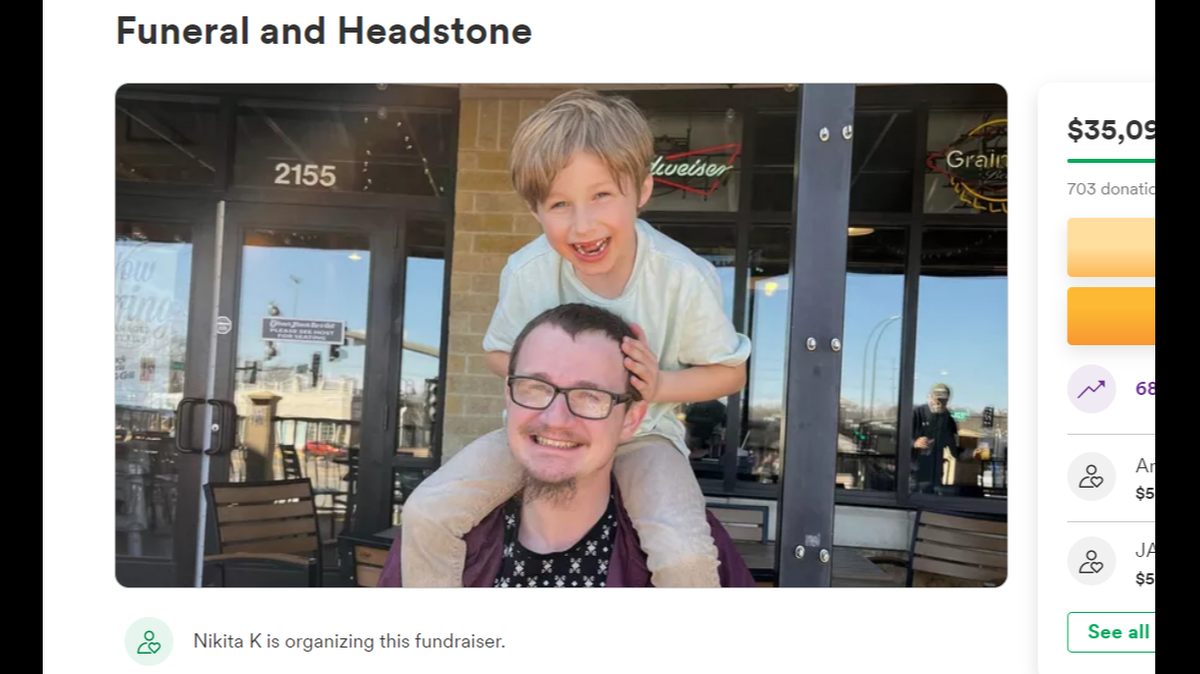 A picture of Eli Hart and his father, Tory Hart.