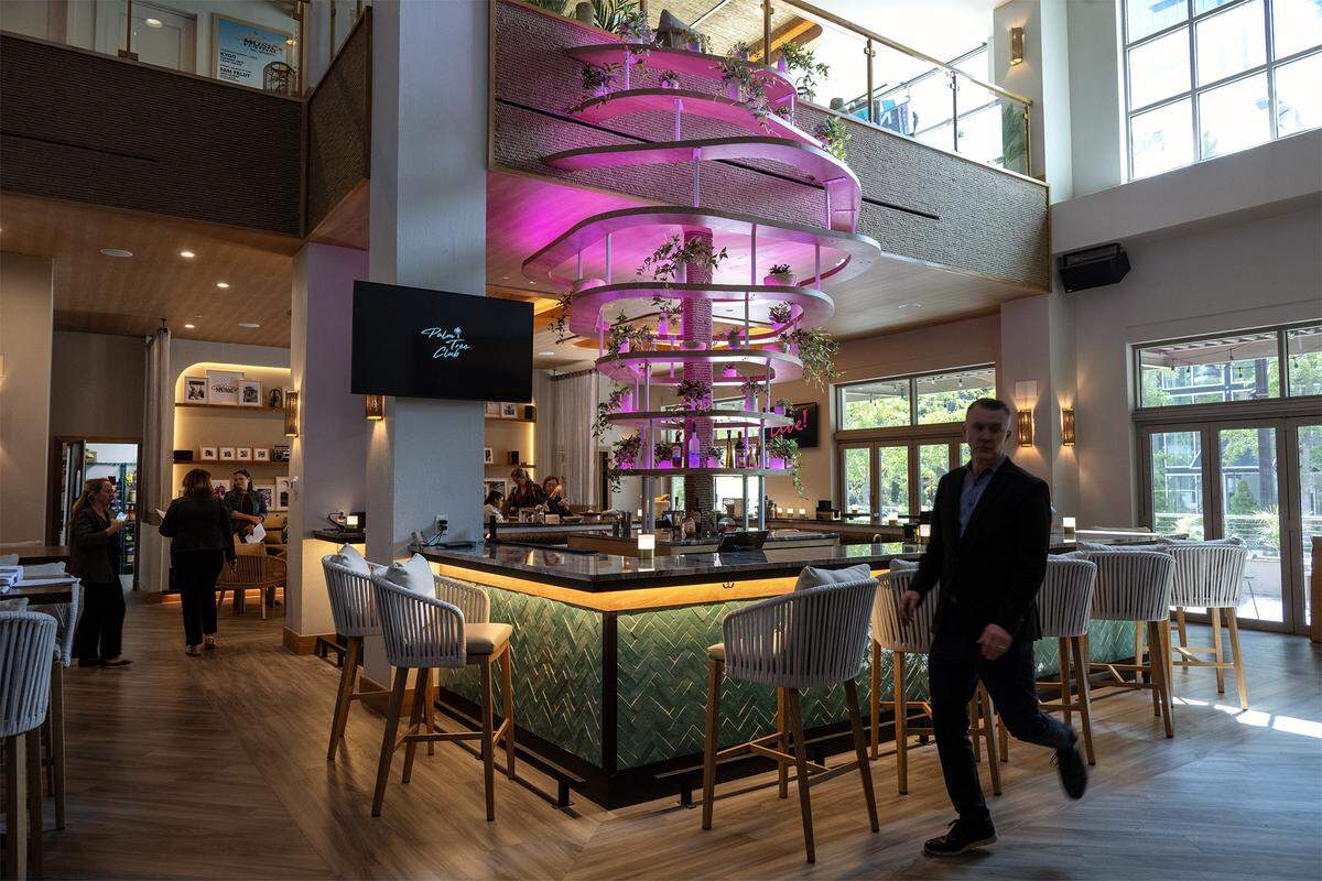 Palm Beach Club, a restaurant and bar featuring coastal vibe dinning, is opening this month at 14 E. 14th Street in the Power & Light District in Kansas City. The club was seen on Thursday, Sept. 4, 2025, during a media preview.