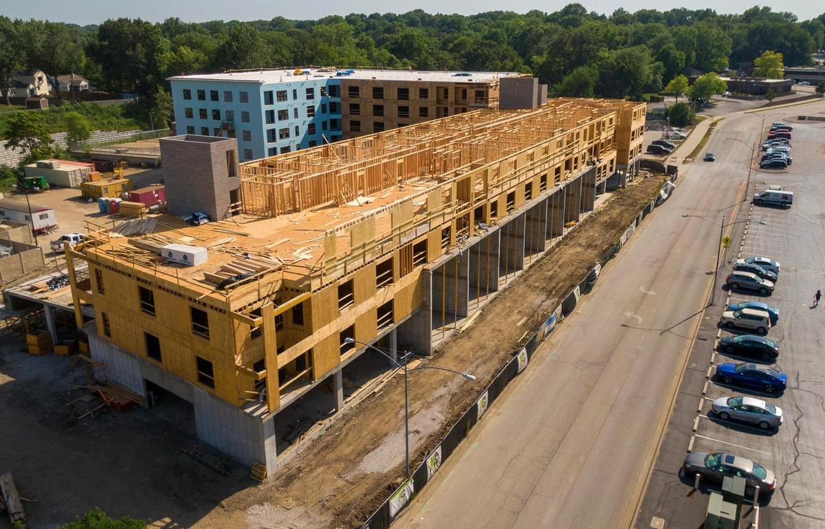 Sunflower Development Group is building a 176-unit apartment complex at the former Mission Bowl site, at 5399 Martway St. in Mission. The developer is keeping 20% of the units affordable.