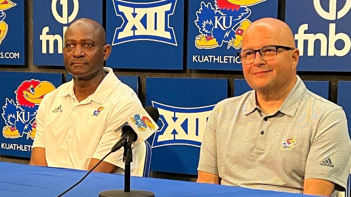 KU track coach Stanley Redwine, left, and former Kansas Relays meet director Tim Weaver will travel to France holding key roles for Team USA at the 2024 Summer Olympics.