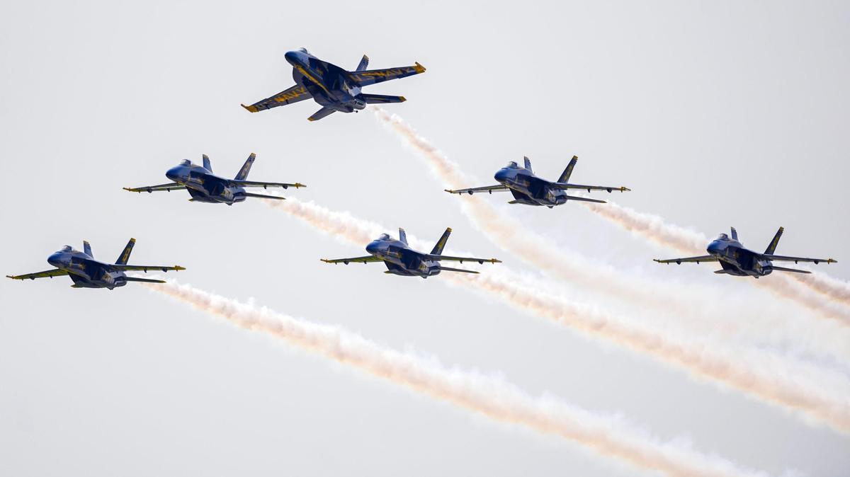 The U.S. Navy Blue Angels arrived from Pensacola, Florida, on Thursday, Aug. 17, 2023, for the Garmin KC Air Show being held Saturday and Sunday at the New Century AirCenter in Gardner, Kansas. Aerial performances will begin at 10:30 a.m. each day.