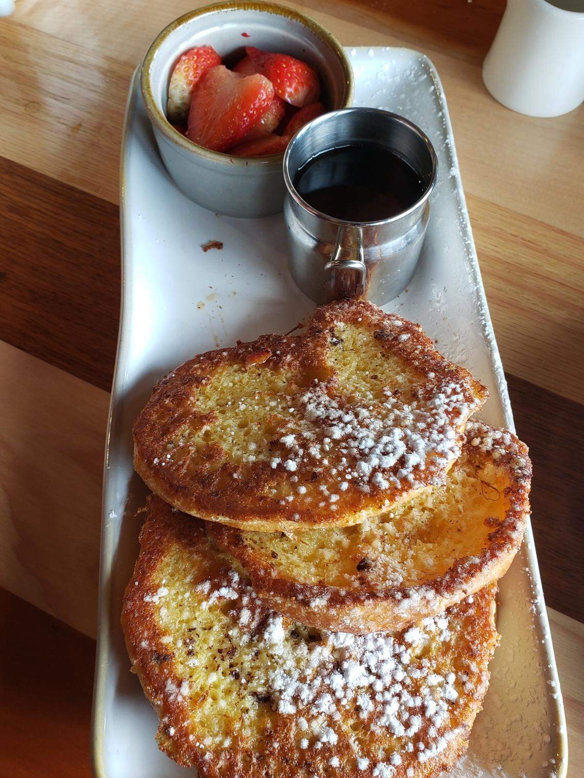 Sunrise on 39th’s French toast with fruit.