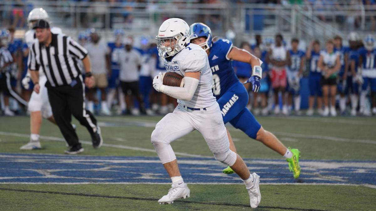 Aidan Ryan rushed for four touchdowns in Rockhurst’s 47-10 win at Blue Springs South on Friday.
