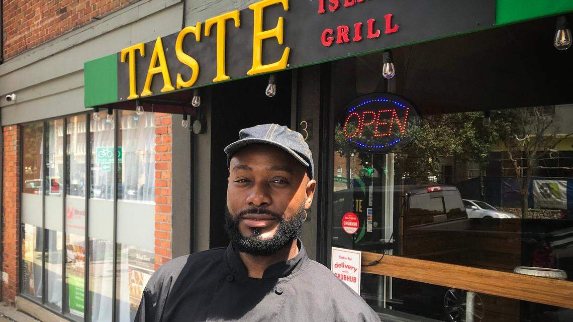 Chef Cherven Desauguste is a partner in the new Taste Island Grill next to his Mesob restaurant.