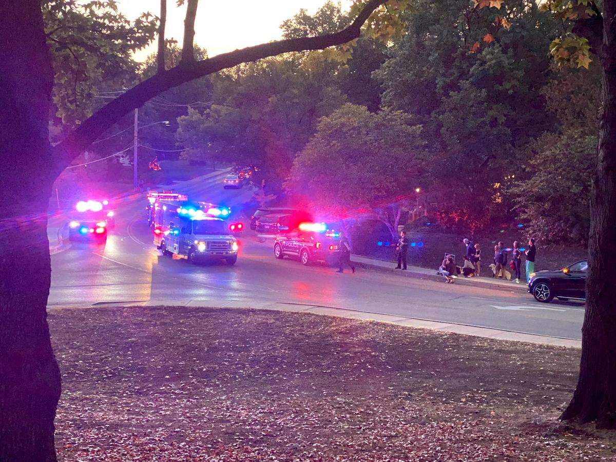 Jon Cook, 52, of Fairway collapsed of cardiac arrest on Mission Road just south of Reinhardt Drive on Oct. 6. Sarrisa Curry (out of view) was one of two women who revived him with CPR as emergency vehicles arrived.