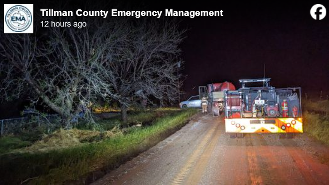 A rare backward-spinning tornado touched down in Tillman County, Oklahoma, officials say.