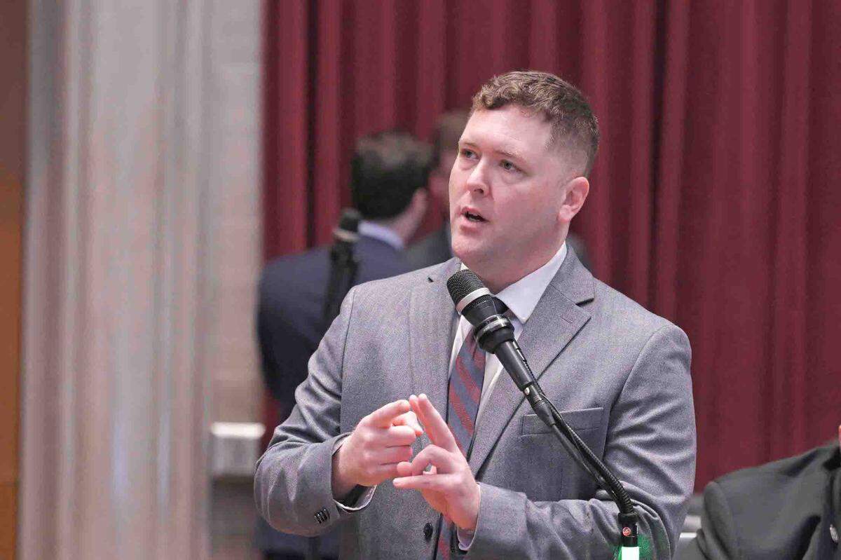 Rep. Bill Hardwick, a Dixon Republican, on the Missouri House floor.