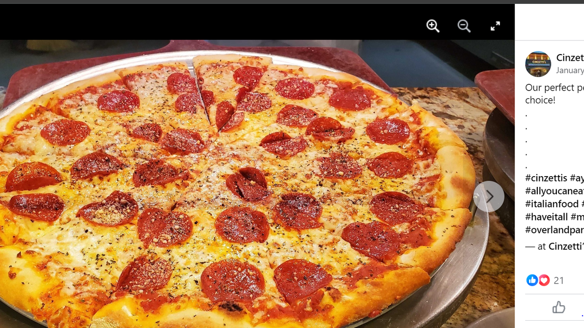 Cinzetti’s offers all-you-can-eat pizza, pasta, salad and more.