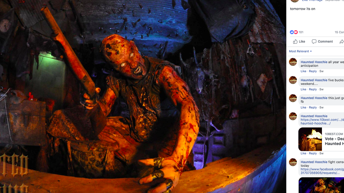 Pataskala, Ohio’s ‘Haunted Hoochie’ haunted attraction faced backlash after hosting  ‘Swastika Saturday’ after the shooting of 11 in a Pittsburgh synagogue. The attraction said it was a mistake and pledged  $50,000 to Tree of Life.