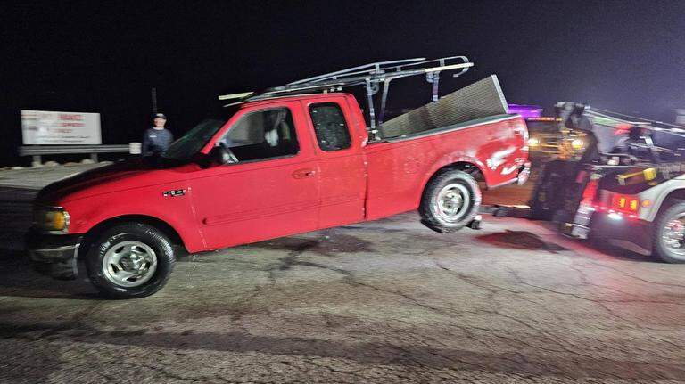Truck recovered 100 feet from shore after entering Longview Lake. One hospitalized
