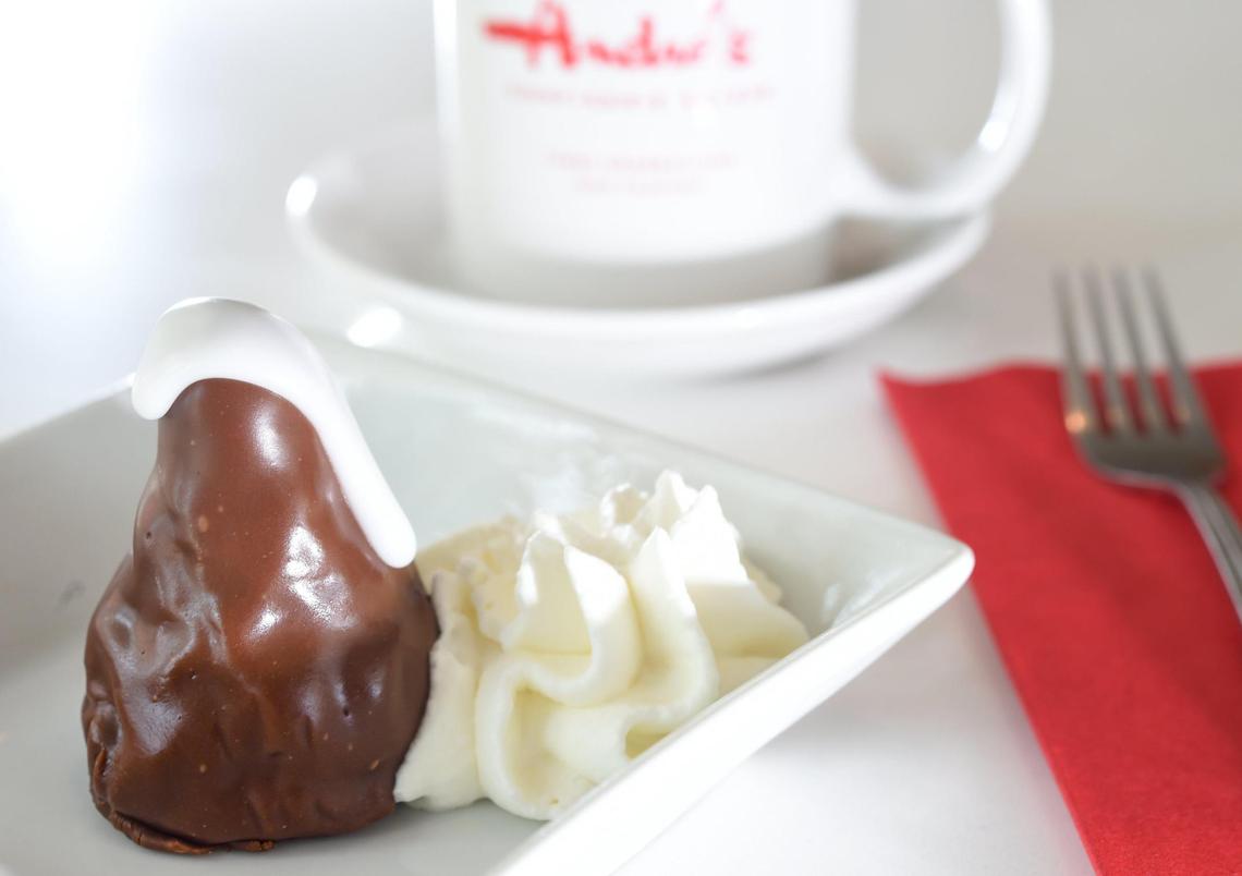 The Matterhorn, a chocolate pastry from André’s Confiserie Suisse — Kansas City, 5018 Main Street.
