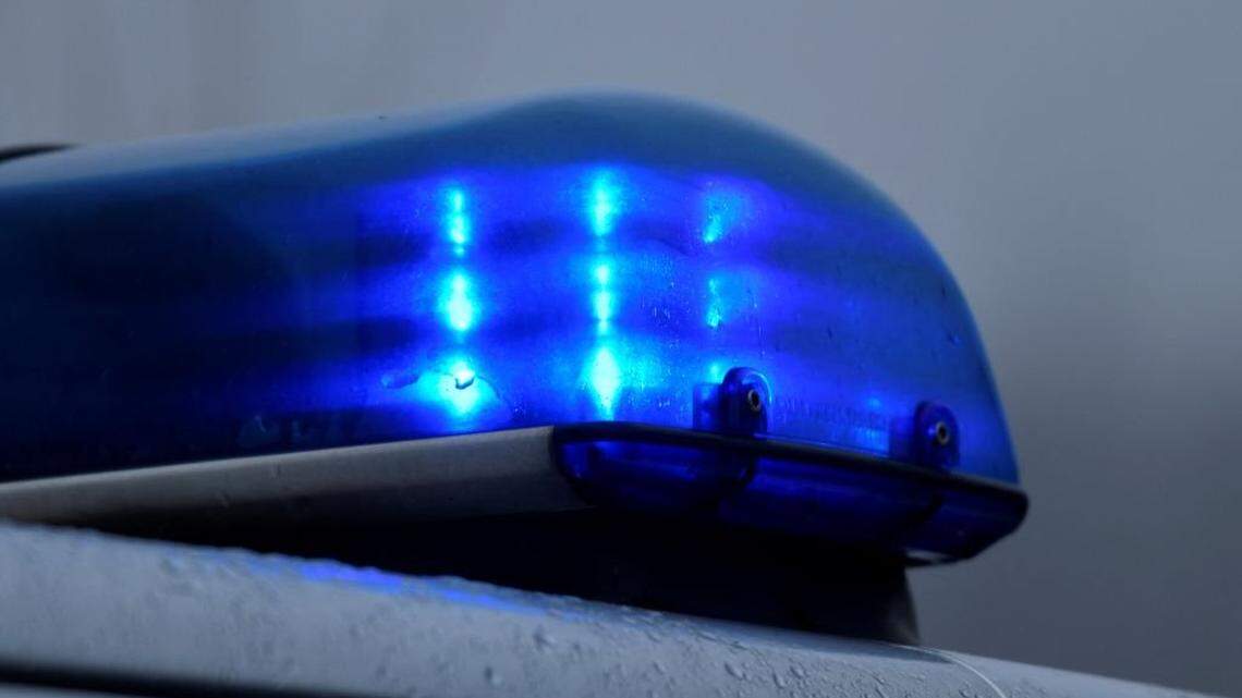 A picture taken on February 2, 2020 shows a flashing blue light of a police car in Datteln, western Germany. (Photo by Ina FASSBENDER / AFP) (Photo by INA FASSBENDER/AFP via Getty Images)
