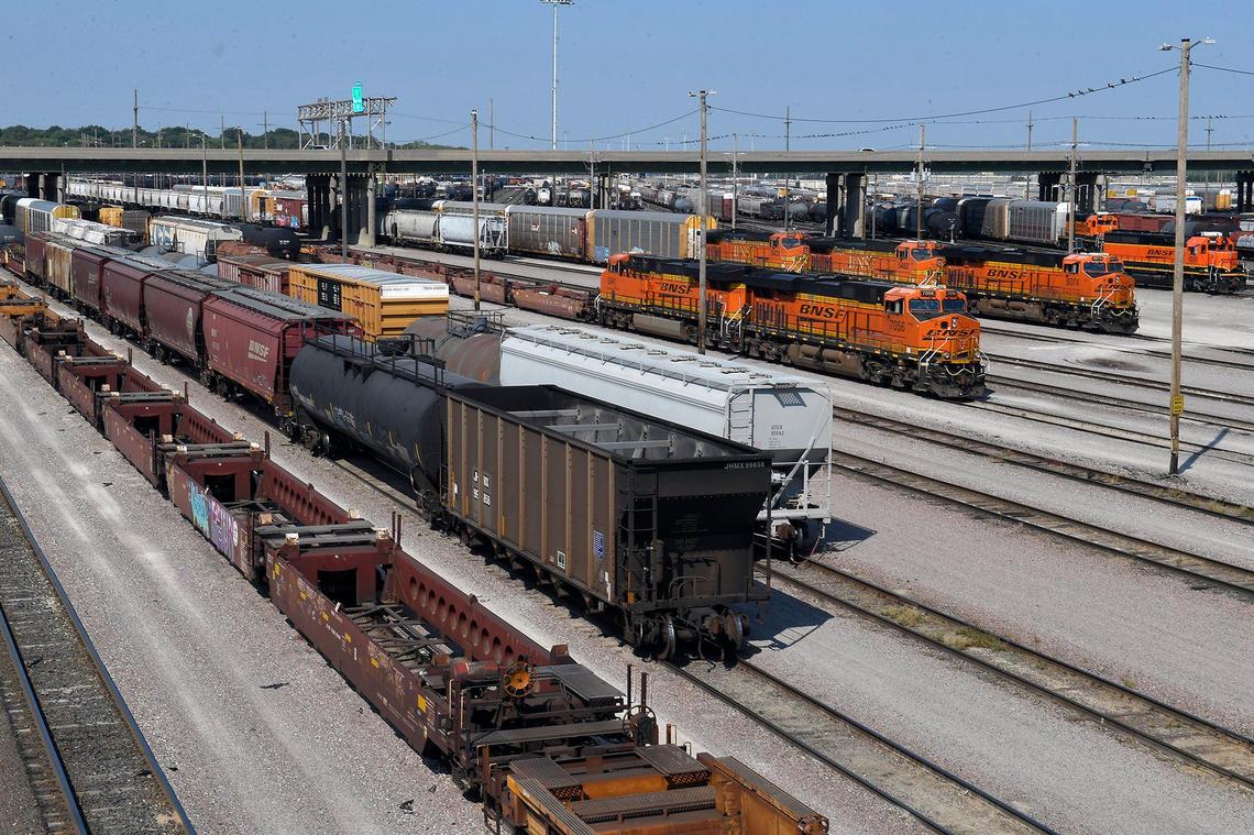 The Argentine rail yard in Kansas City, Kansas, is one of the largest classification yards in the country. Freight trains carrying multiple commodities bound for multiple destinations over long distances are separated into individual railcars and re-sorted into new trains at classification yards to get all the cars headed where they need to go.