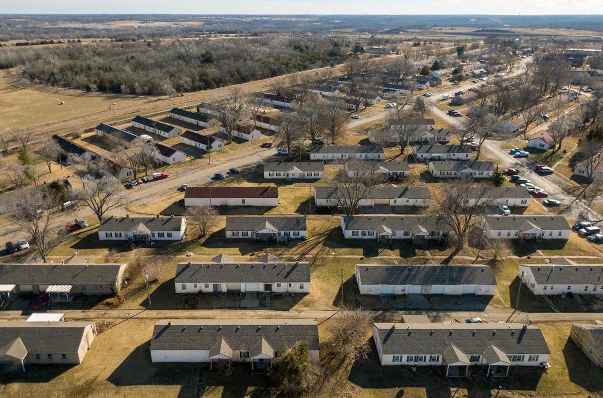 Sunflower Village Historic District, renamed in 1975 to Clearview City, is a small community of multi-family apartments, located just south of the former Sunflower Army Ammunition Plant in De Soto, Kansas.