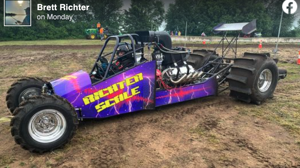Daniel Richter, the driver of the Richter Scale mud bogger, died during an event in Wisconsin.