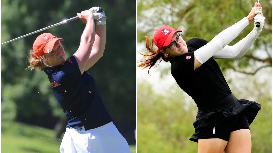 Left to right: Virginia’s Megan Propeck, a graduate of Notre Dame de Sion, and Arizona’s Julia Misemer, of Blue Valley West, have qualified for the 2023 U.S. Women’s Open.
