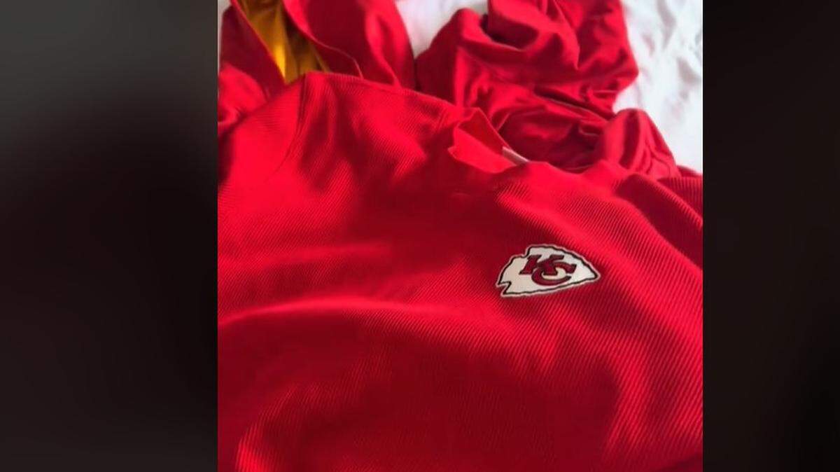Carlie McKeon Ellett showed off some of the gear she is looking to give away.