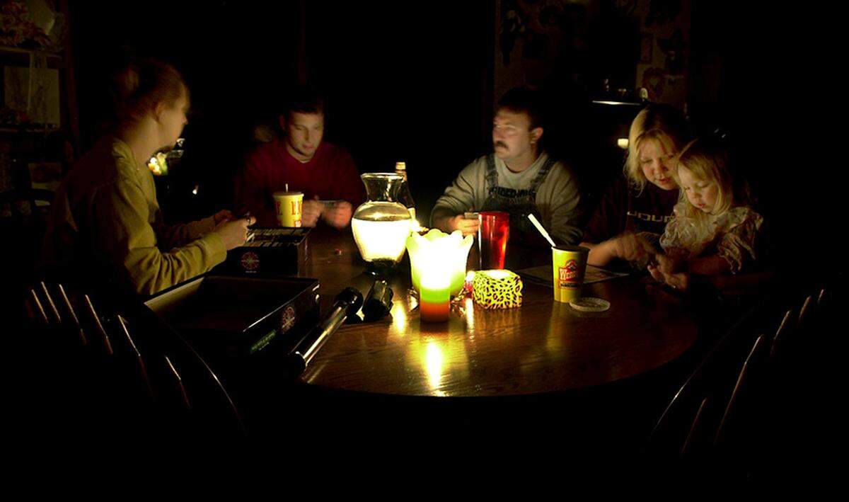 The Baker family in Shawnee brought out the candles and played a game of Who Wants To Be A Millionaire after the 2002 ice storm caused the power to go out.