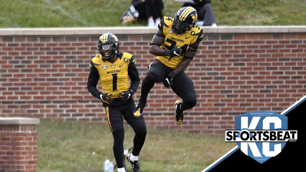 Missouri’s Larry Rountree III and Tyler Badie had a lot to celebrate.