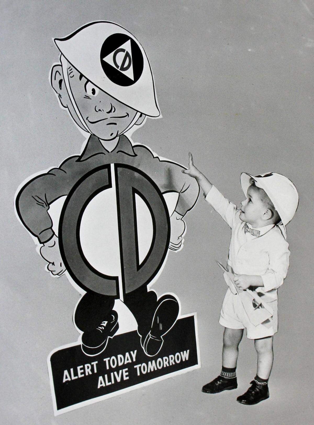 Federal Civil Defense Administration mascot, Mr. Civil Defense.
