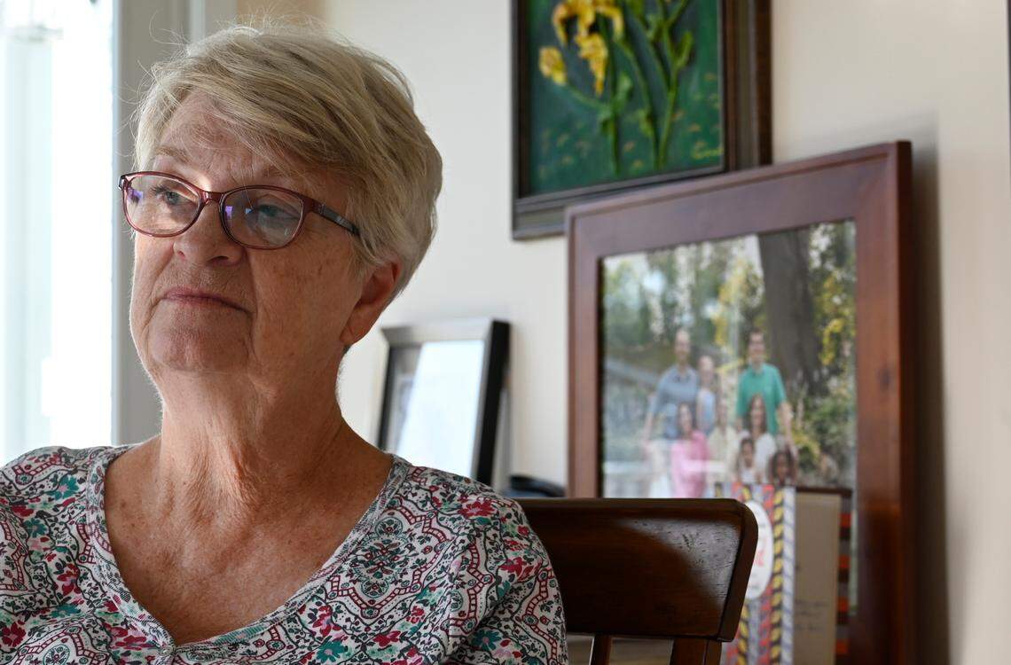 In 2014, Alice Srp built her “age in place” home in Camanche, Iowa. Now she worries about the impact of a proposed merger of Kansas City Southern and Canadian Pacific on the small town.