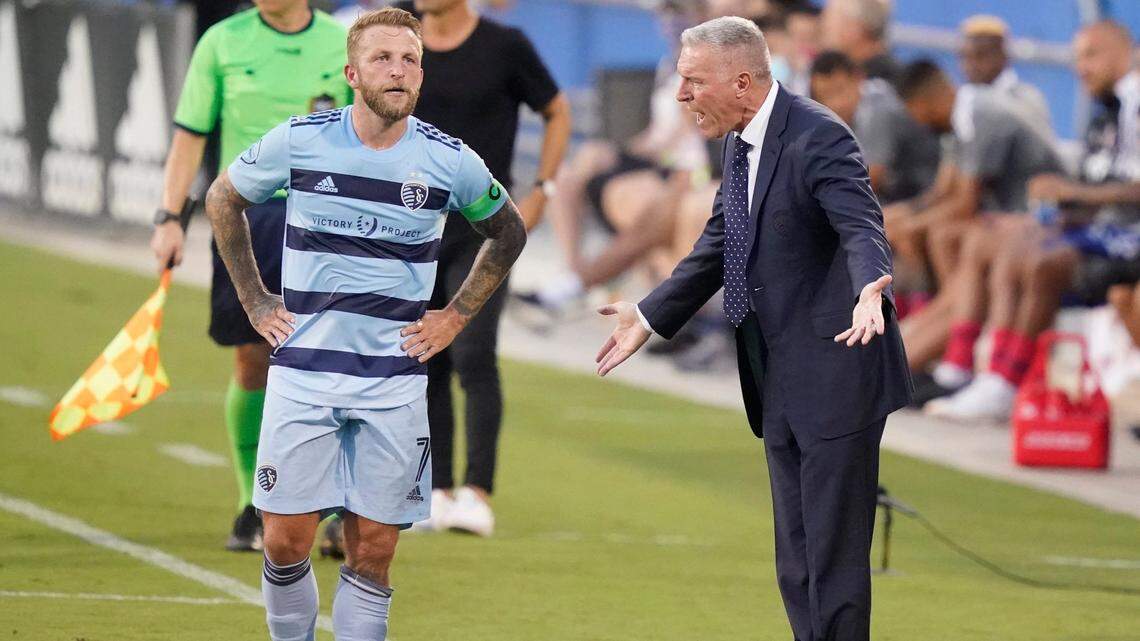 Sporting Kansas City manager Peter Vermes, right, and star forward/captain Johnny Russell have work to do if they want to guide the club to better outcomes in their many remaining matches this season.