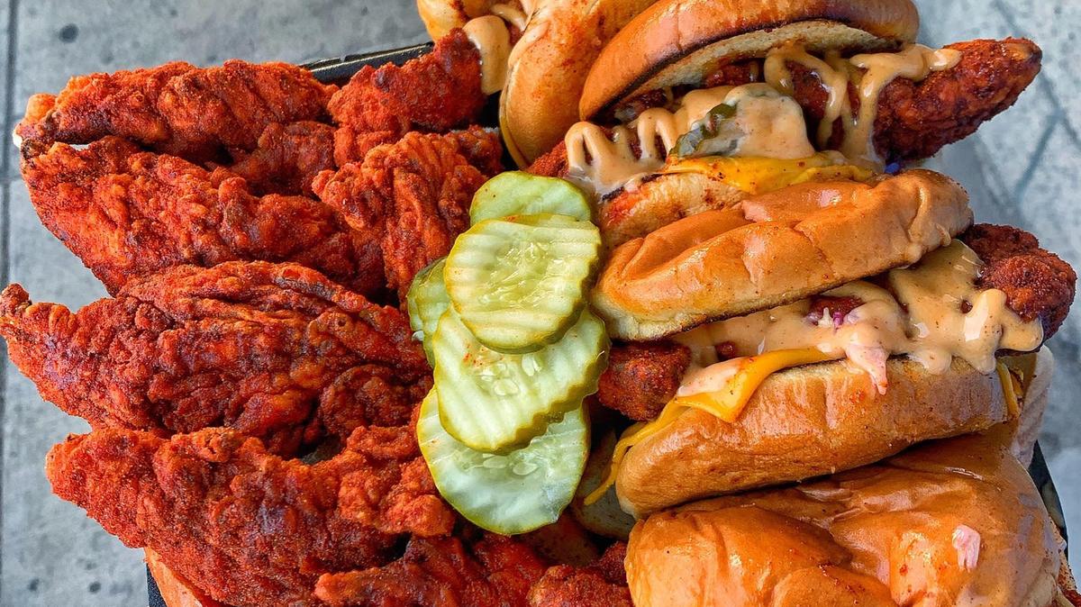 Dave’s Hot Chicken specializes in Nashville-style hot chicken tenders and sliders.