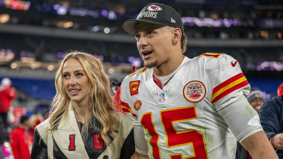 Chiefs quarterback Patrick Mahomes and his wife, Brittany.