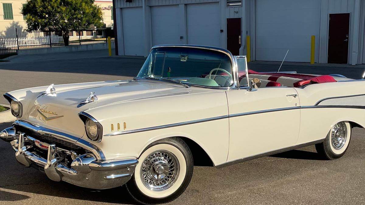This 1957 Chevrolet is one of the six models Dr. John Riley IV of Overland Park has restored.
