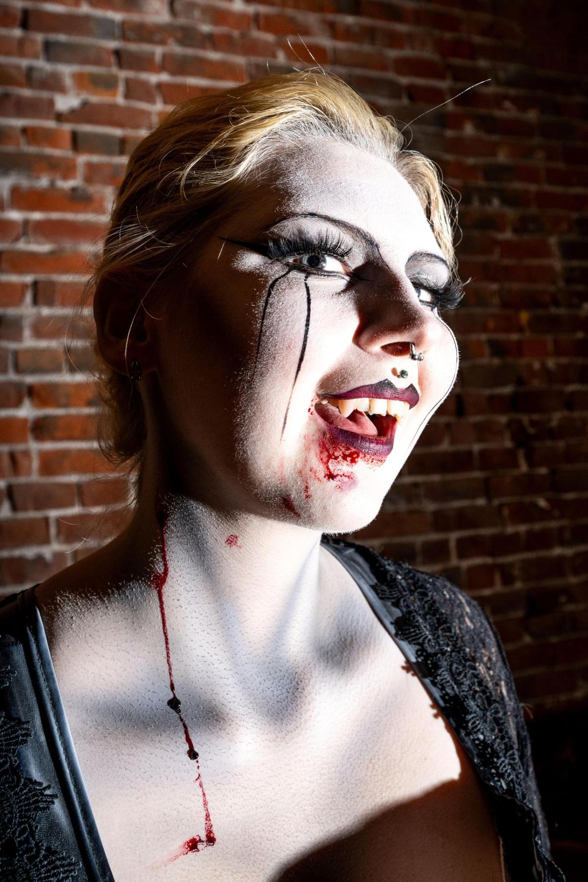 VAMPIRESS - An undead beauty, the Vampiress emerges from her grave at night to prey on unsuspecting visitors of the Edge of Hell.