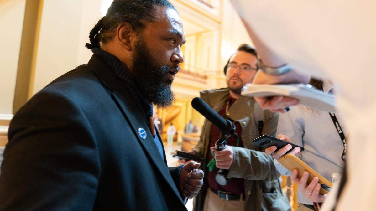 Rep. Marvin Robinson, a Kansas City Democrat, has died. (Evert Nelson/The Capital-Journal via AP)