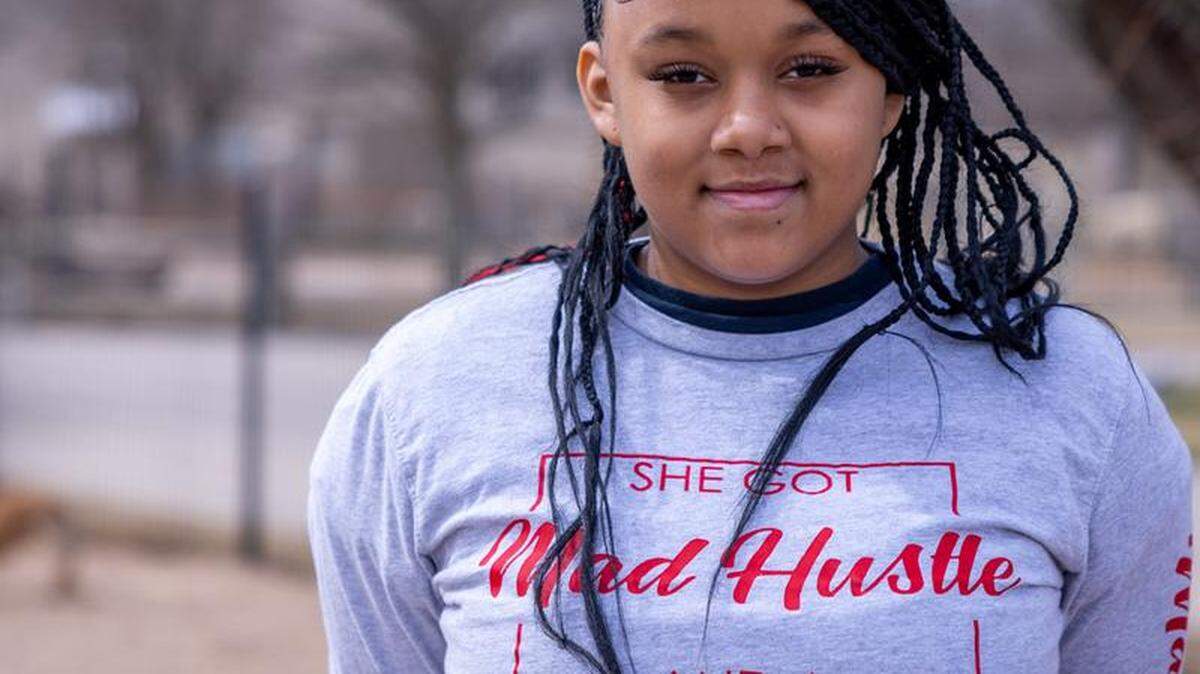 J’Nette, 15, is a joy to be around and likes hanging out with her friends. 