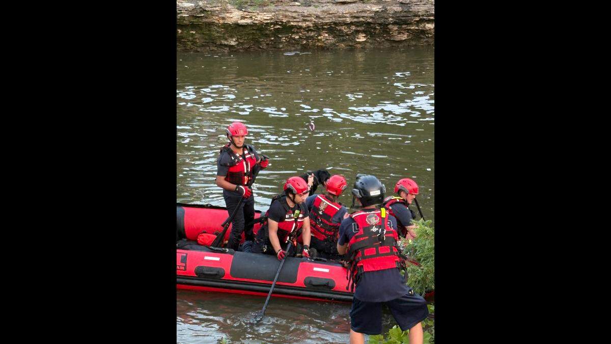 The Kansas City Fire Department lead a rescue and recovery search in Indian Creek after reports of a possible drowning.