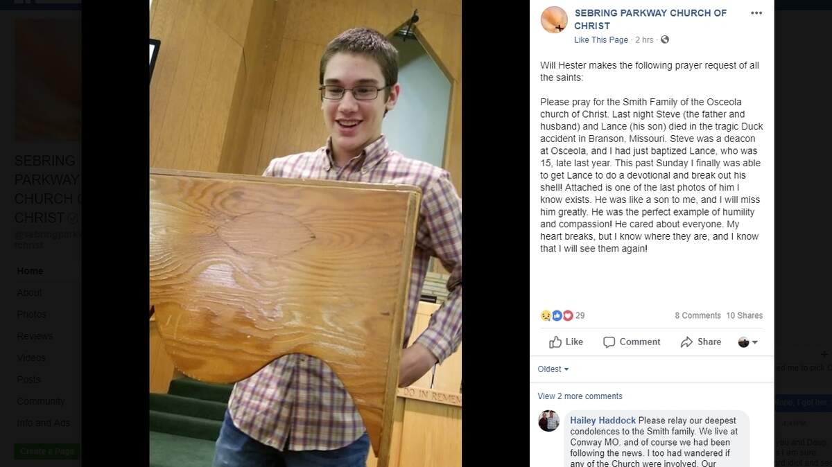 Lance Smith was identified by a Florida church as one of the duck boat victims.