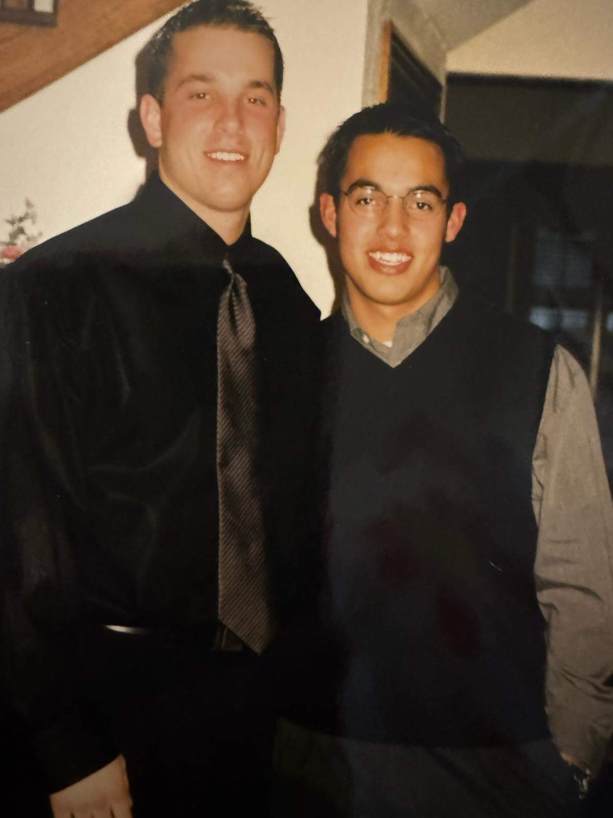 Whitney VinZant and lifelong friend Corey Gonzalez from their days at Kapaun Mt. Carmel Catholic High School (class of 2000) in Wichita. Gonzalez is the chief operating officer of W. VinZant Restaurants.