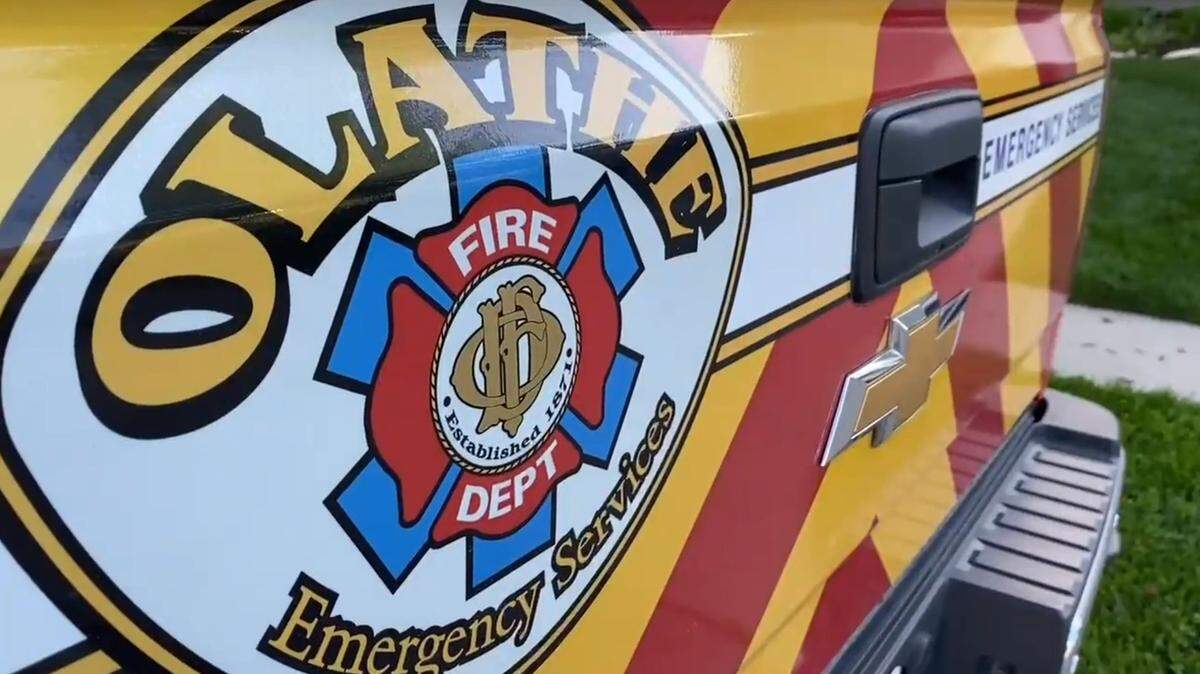 The Olathe Fire Department responded to a house fire near 159th Street and Ridgeview Road. One person died.