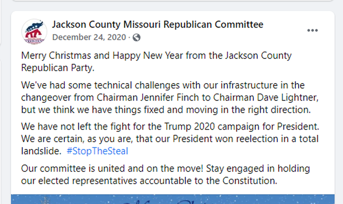 A Facebook post from the Jackson County Republican Party.