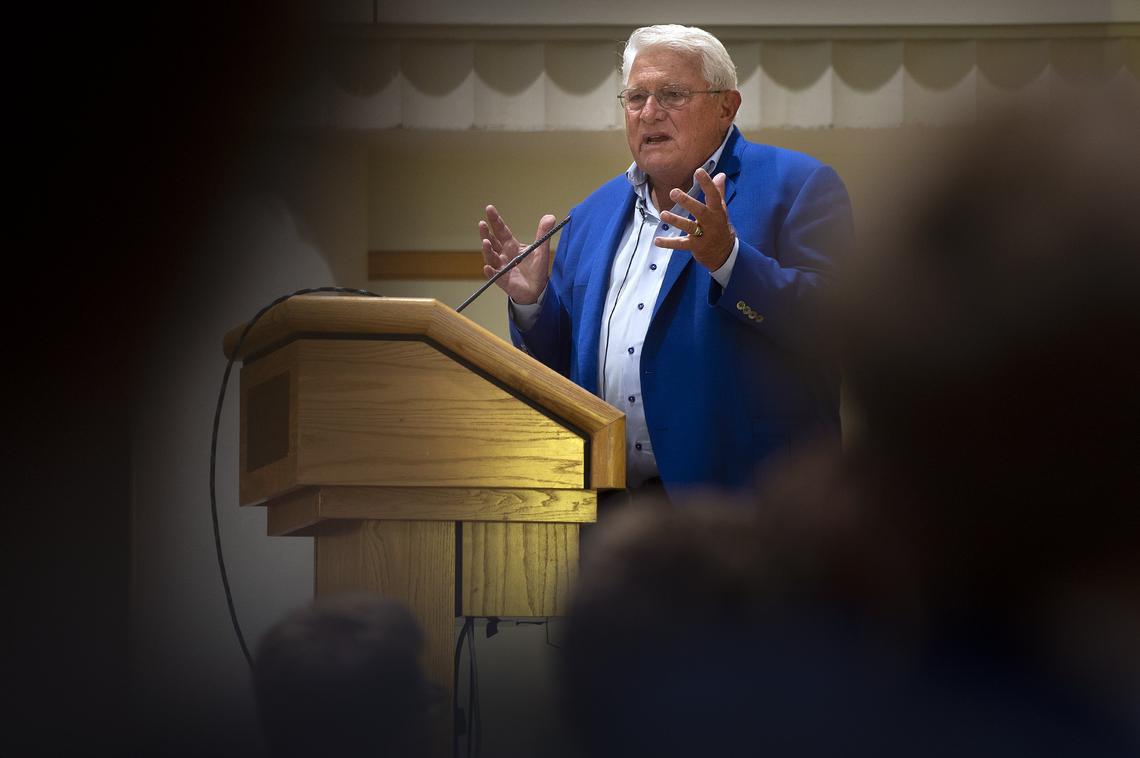Darol Rodrock, CEO of Rodrock Development, was the keynote speaker at Building Brothers. Rodrock spoke about his difficult childhood and the “family” he found in KU’s Beta Theta Pi fraternity. He recently published a memoir, “Out of the Shadow ... I Can and I Will.”