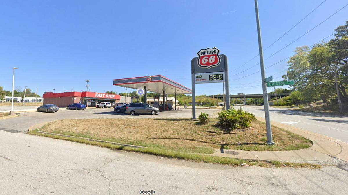 A driver getting fuel at the pumps was killed when their Ford F-150 pickup truck rolled from parking spot and ran over the driver at a gas station in the 7100 block of Eastwood Trafficway on Kansas City’s East Side. This Google Maps Street View image of the area is from 2024.