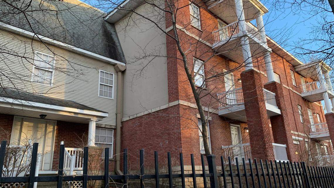 These apartments on Baltimore Avenue are a facade that the company Storage Trust put up to make the storage unit facility blend in with the rest of the neighborhood in 1997.