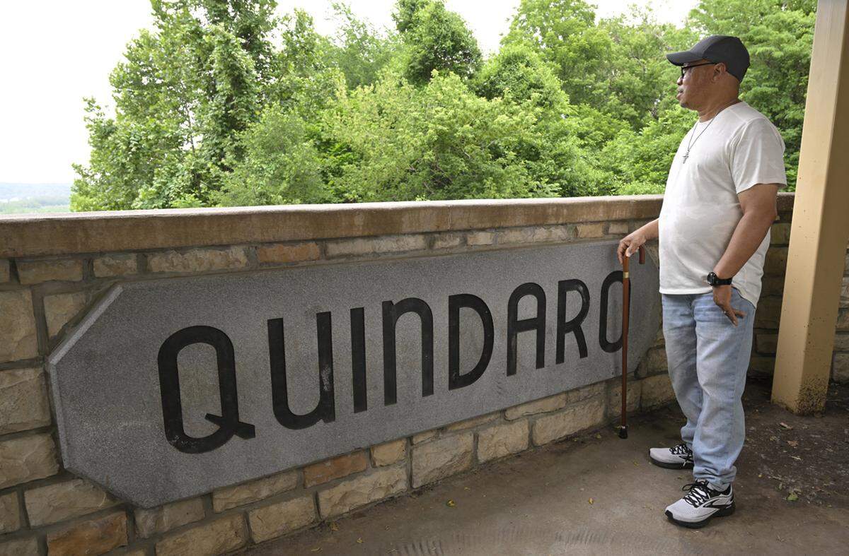 Anthony Hope, president of the group Concerned Citizens for Old Quindaro Museum, wants Quindaro to one day become a tourist attraction where “we could tell the people of our rich history.” He recently visited the overlook of the Quindaro Ruins.