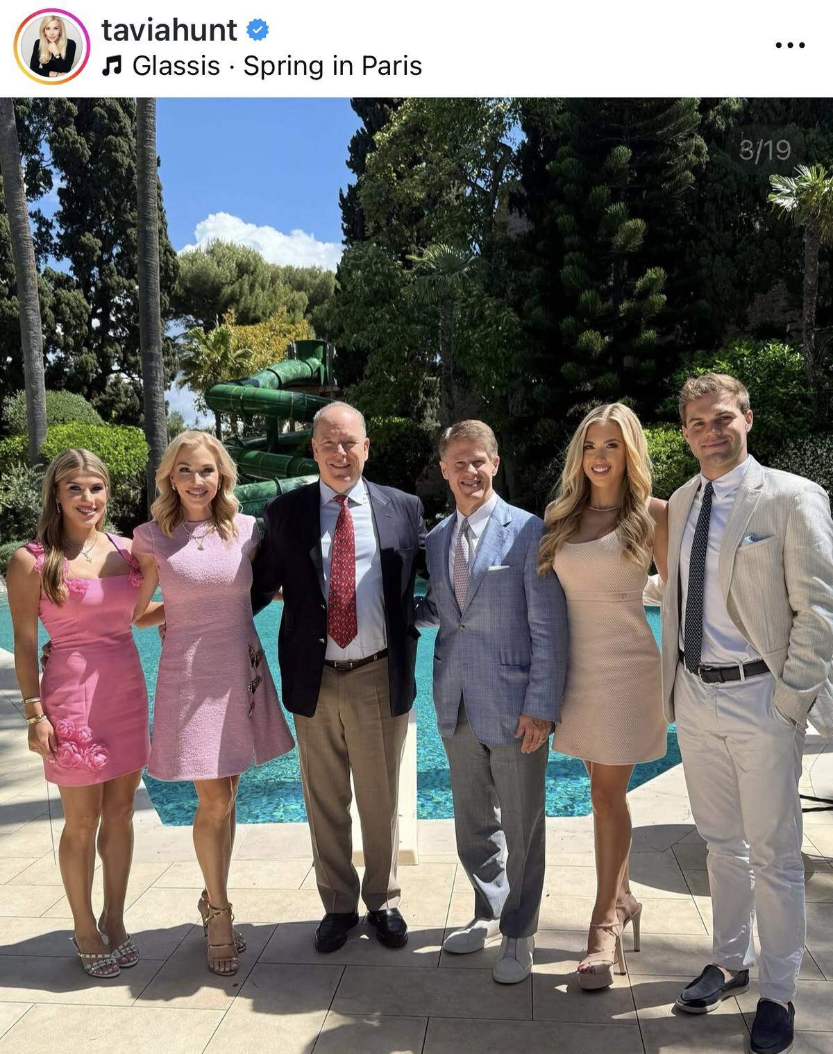 Clark Hunt and his family with Prince Albert II of Monaco.
