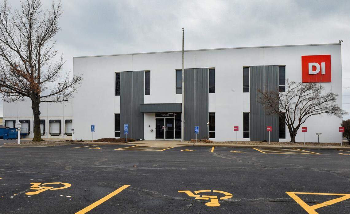 The Johnson County Department of Health and Environment opened a COVI9-19 vaccination center in this warehouse at 15500 W. 108th St., in Lenexa. The county is leasing the warehouse from Dimensional Innovations.