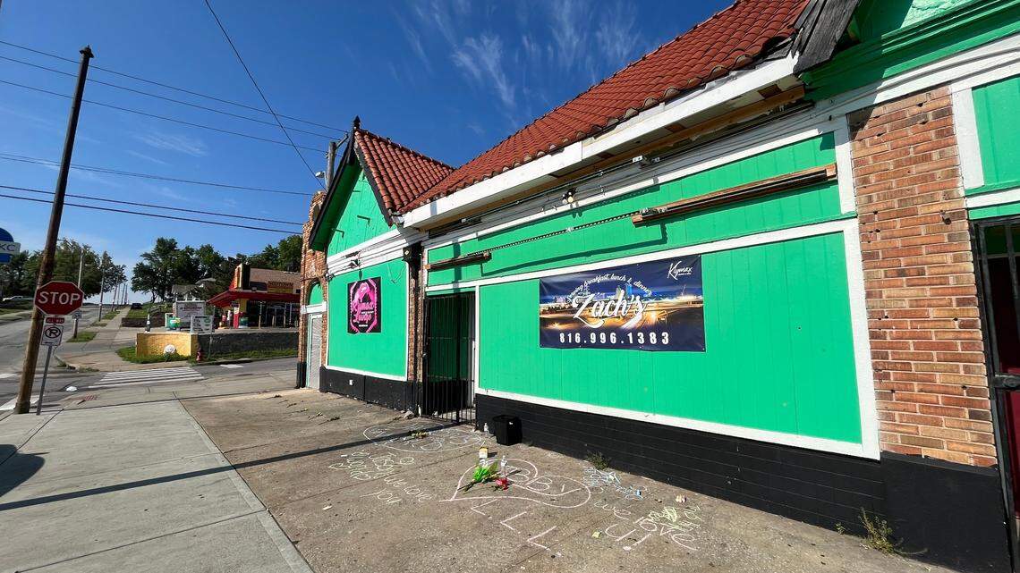 Klymax Lounge, 4242 Indiana Ave., Kansas City, is pictured on Sunday morning. Hours earlier, three people were killed and two injured in a shooting there.