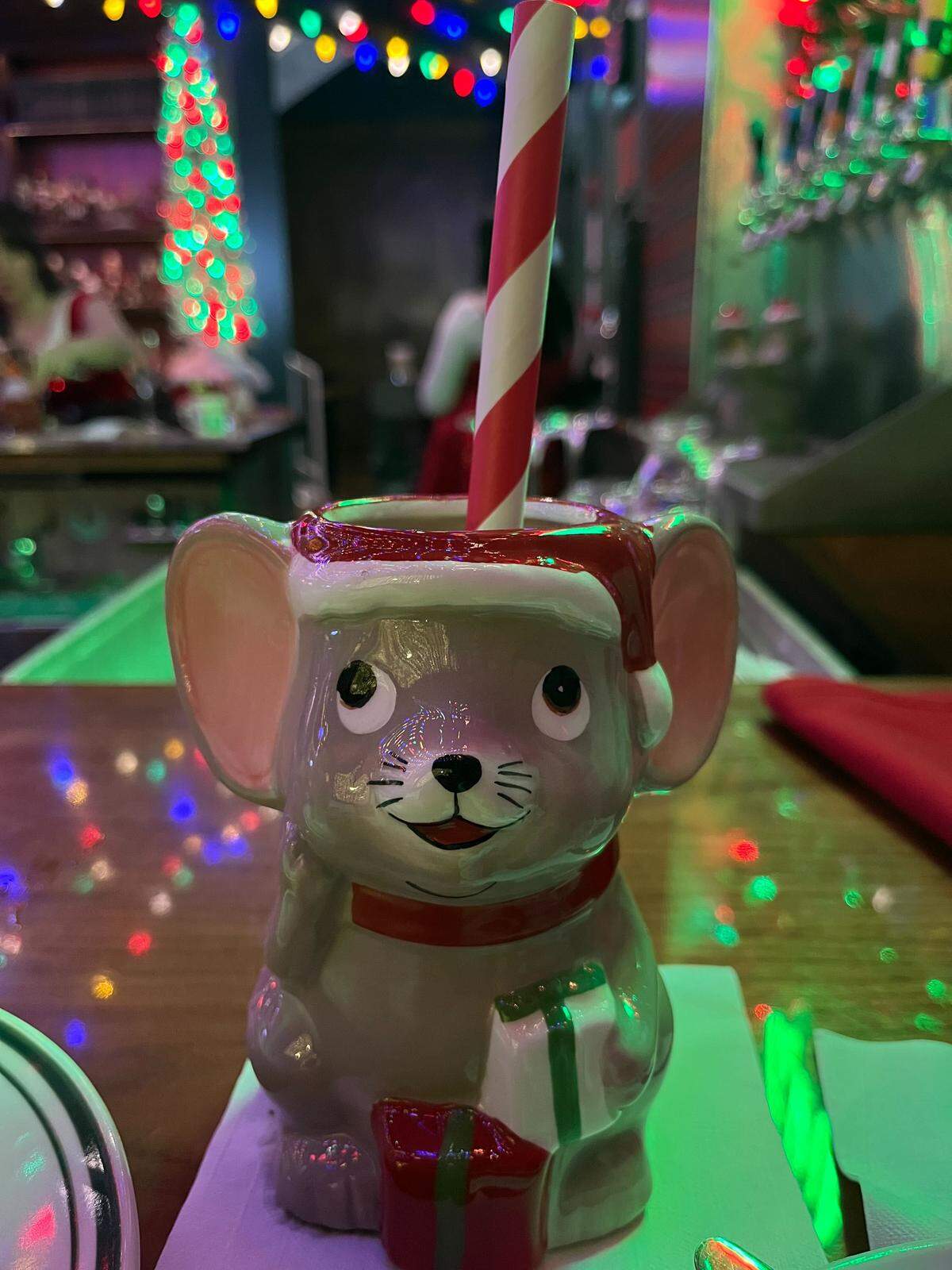 The Miracle Mouse is made with blanco tequila, spiced agave nectar, cranberry bitters, citrus and triple sec. It’s available at Miracle, the Christmas-themed pop-up bar with two locations in Kansas City.