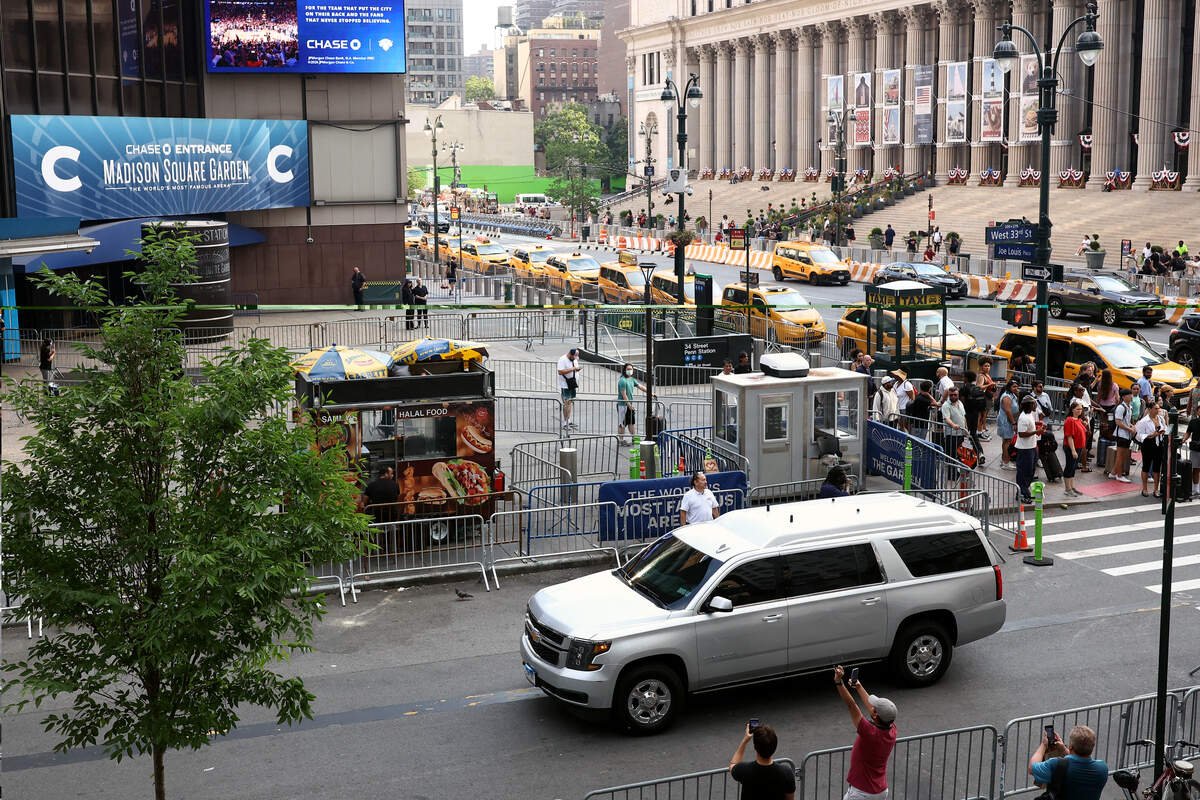 A silver SUV, believed to be carrying US singer-songwriter Taylor Swift, arrives outside Madison Square Garden, the reported venue for the wedding celebrations Swift and pro-athlete Travis Kelce, in New York City on July 3, 2026.