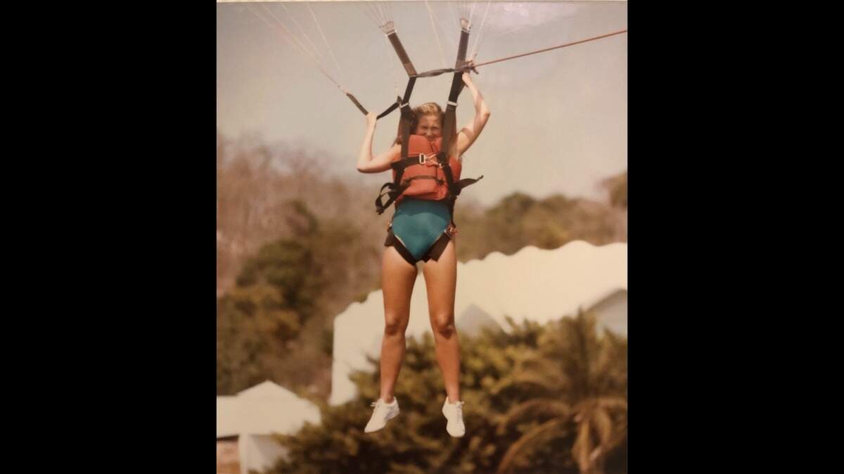 Sherry Kuehl is starting to think the plot to end her life started on a parasailing trip on her honeymoon. Note the frayed harness.
