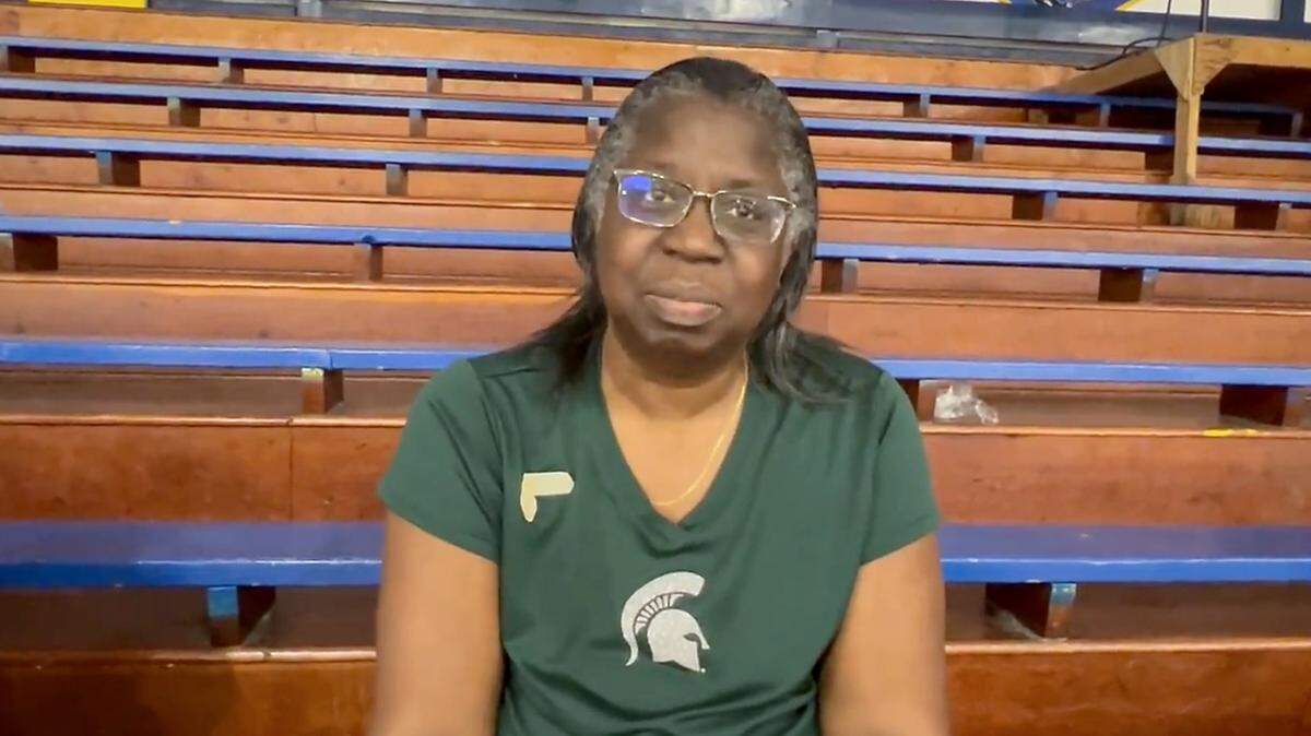 Cheryl Benjamin, of East Lansing, Michigan, was among the passengers who were taken to a school gymnasium in Mendon, Missouri, after an Amtrak train derailed in June.