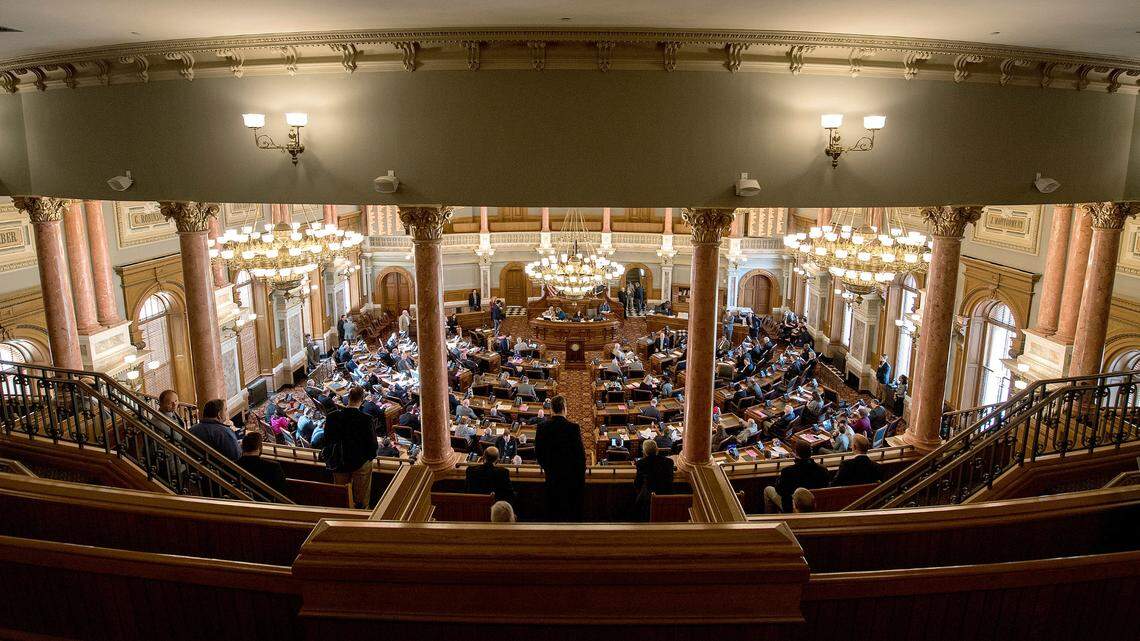 The Kansas Senate chamber, pictured, along with the House chamber will be filled with legislators starting Monday for a special session to fight federal vaccine rules. Some Kansas Republicans want to push a special session beyond limiting federal COVID-19 vaccination rules and ban all vaccine mandates, even contact tracing.